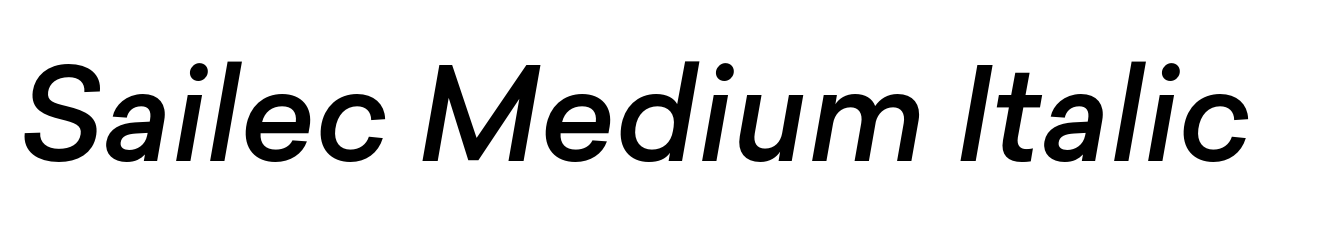 Sailec Medium Italic